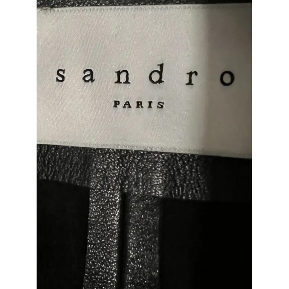 Sandro Leather Fringe Jacket | Size 1 fits like a 2/4 - Picture 7 of 7